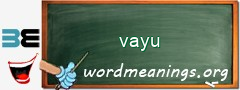 WordMeaning blackboard for vayu